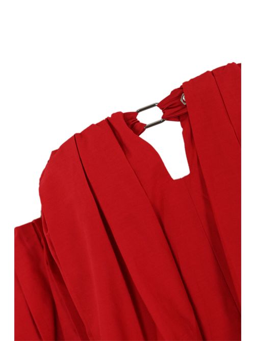 Abito a palloncino Bert in popeline Rosso salsa PINKO | 105211 A2LDRA1